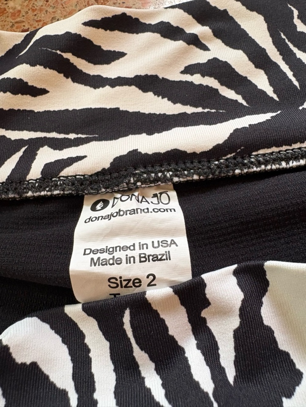 Zebra Print Flared Mini Skort-Dona Jo - Picture 3 of 4